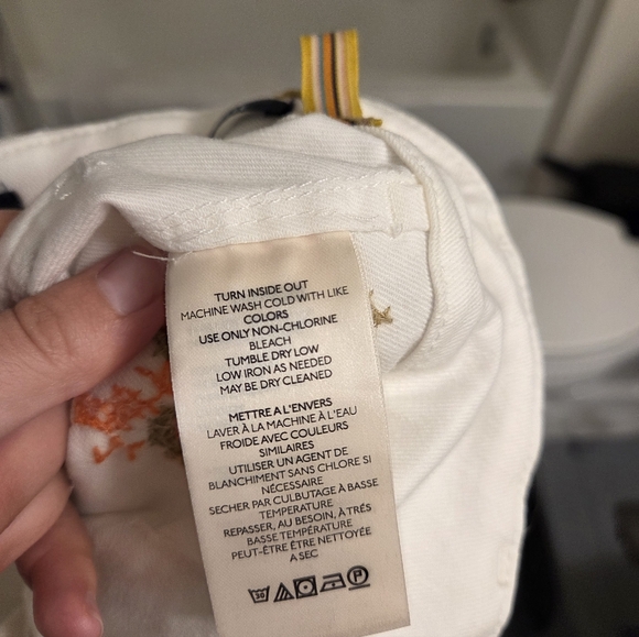 OPEN TO OFFERS Anthropologie Maeve Colette Embroidered Wide Leg Pants Size 26 - Picture 8 of 9